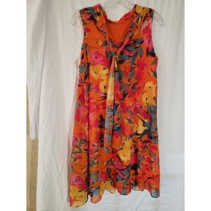 Women's Signature By Robbie Bee Multicolor Sleeveless Dress Size 10